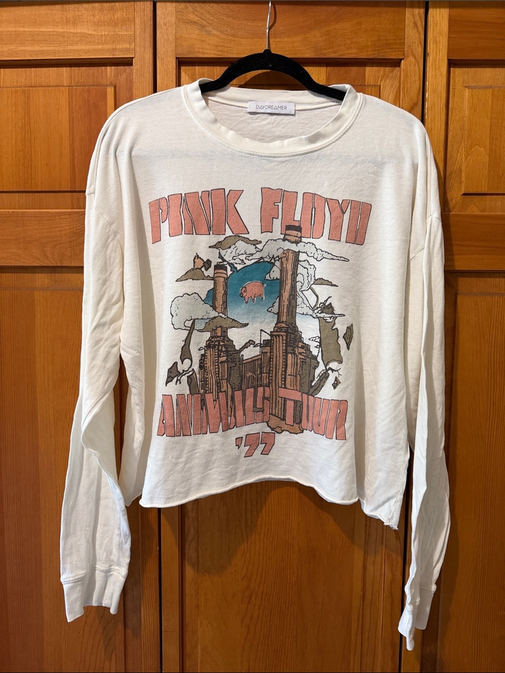 Daydreamer Pink Floyd Animals Tour 77 Long Sleeve Cropped Tee